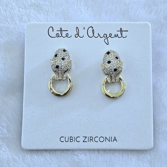 Cote d'Argent Jewelry - Cote d'Argent Cheetah Grasping Gold💛 Ring⭕️ Earrings
